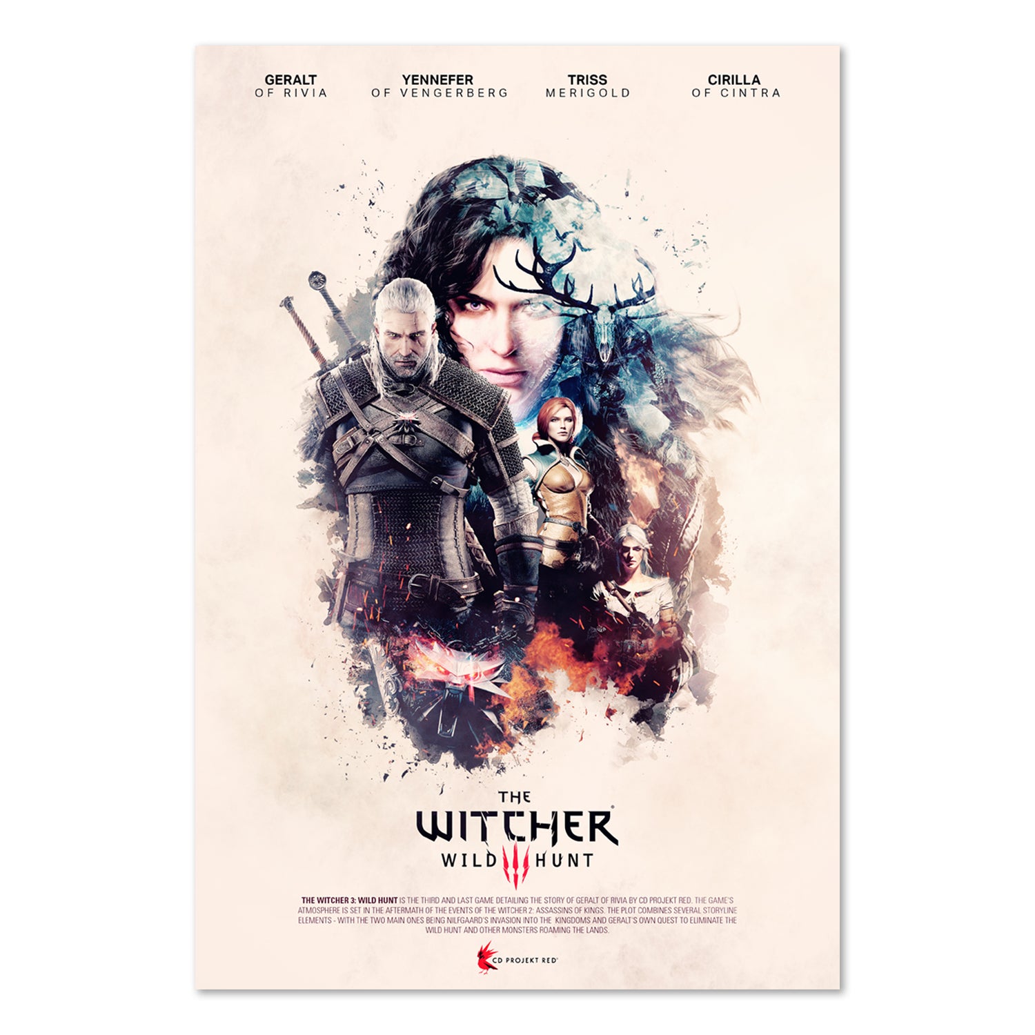 The Witcher 3 Key Art 02 poster print